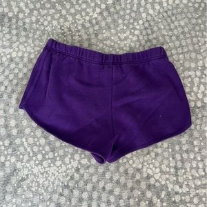 Purple Aritzia Sweat Shorts
